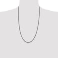 thumbnail image 3 of Diamond2Deal 925 Sterling Silver Ruthenium-plated 2.3 mm Rope Chain Necklace for Women 26", 3 of 6