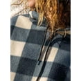 thumbnail image 3 of DYMADE Women Casual Pullover Hooded Check Long Sleeve Sweater Top, 3 of 4
