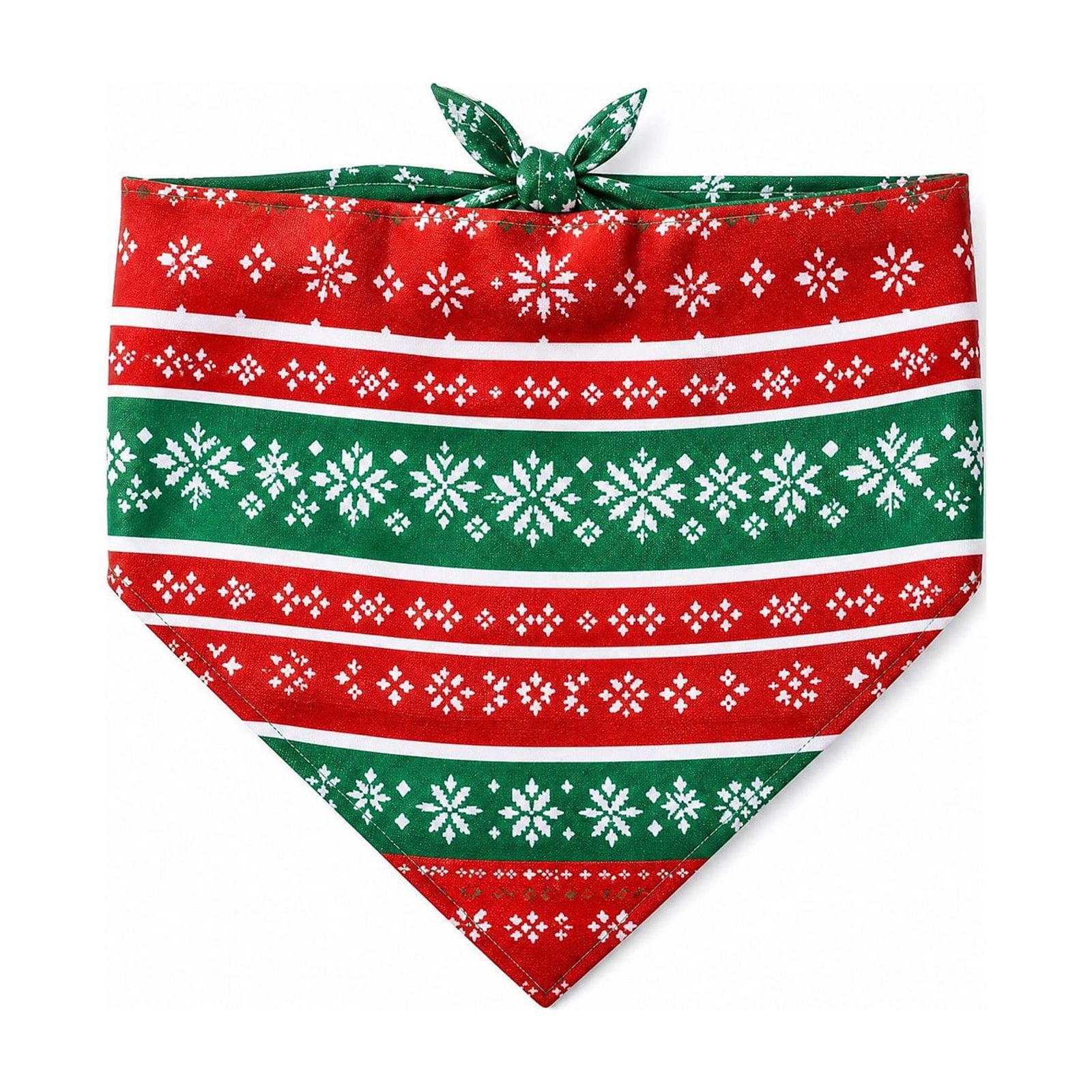 Christmas Pet Bandanas Snowflake and Candy Print Triangle Dog Scarf Accessory Holiday Pet Outfit for Dogs Cats Parties and Family Photos