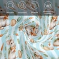 thumbnail image 6 of Easter Bunny Cloth Napkins, Spring Easter Eggs Botanical Blue Striped Washable and Reusable Dinner Napkins Set of 2, Table Napkin for Kitchen Party Birthday Wedding Hotel Housewarming 20"x20", 6 of 9