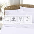 thumbnail image 6 of Kotton Culture Bed Sheets 4 Piece 100% Egyptian Cotton 600 TC Soft Crisp Cooling Cotton Luxury Hotel Sheets with 16" Inch Deep Pocket Snug Fit Sateen Weave(White,Full XL), 6 of 6