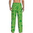 thumbnail image 3 of Picia St Patrick's Day Mens Soft Woven Cotton Elastic Waistband Sleep Pajama Pant Lounge Sleep Pant With Pockets And Drawstring-Small, 3 of 9