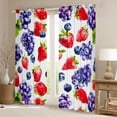 thumbnail image 2 of Manfei Strawberry Blueberries Grapes Curtains Pack of 2 (42x84 Each) for Teens Female,Fresh Nature Fruit Curtains Blackout,Spring Summer Harvest Bedroom Curtains,Luxury Bedroom Decor, 2 of 6