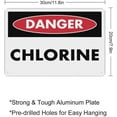 thumbnail image 2 of Danger Chlorine Sign 8"x12" - Aluminum Tin Warning for Home Outdoor Garden, Weatherproof Toxic Hazard Decor for Pool, 2 of 8