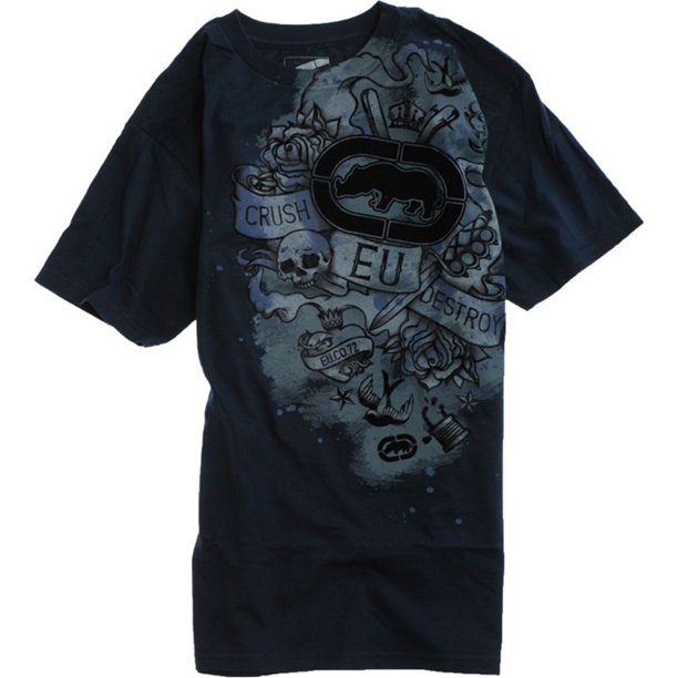 Ecko Unltd. Camiseta gráfica Crush para hombre, azul, mediana