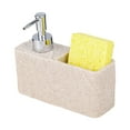 thumbnail image 4 of Dispensador de jabón práctico y organizador para fregadero, versátil y con compartimento de almacenamiento. Beige Amarillo, 4 of 9