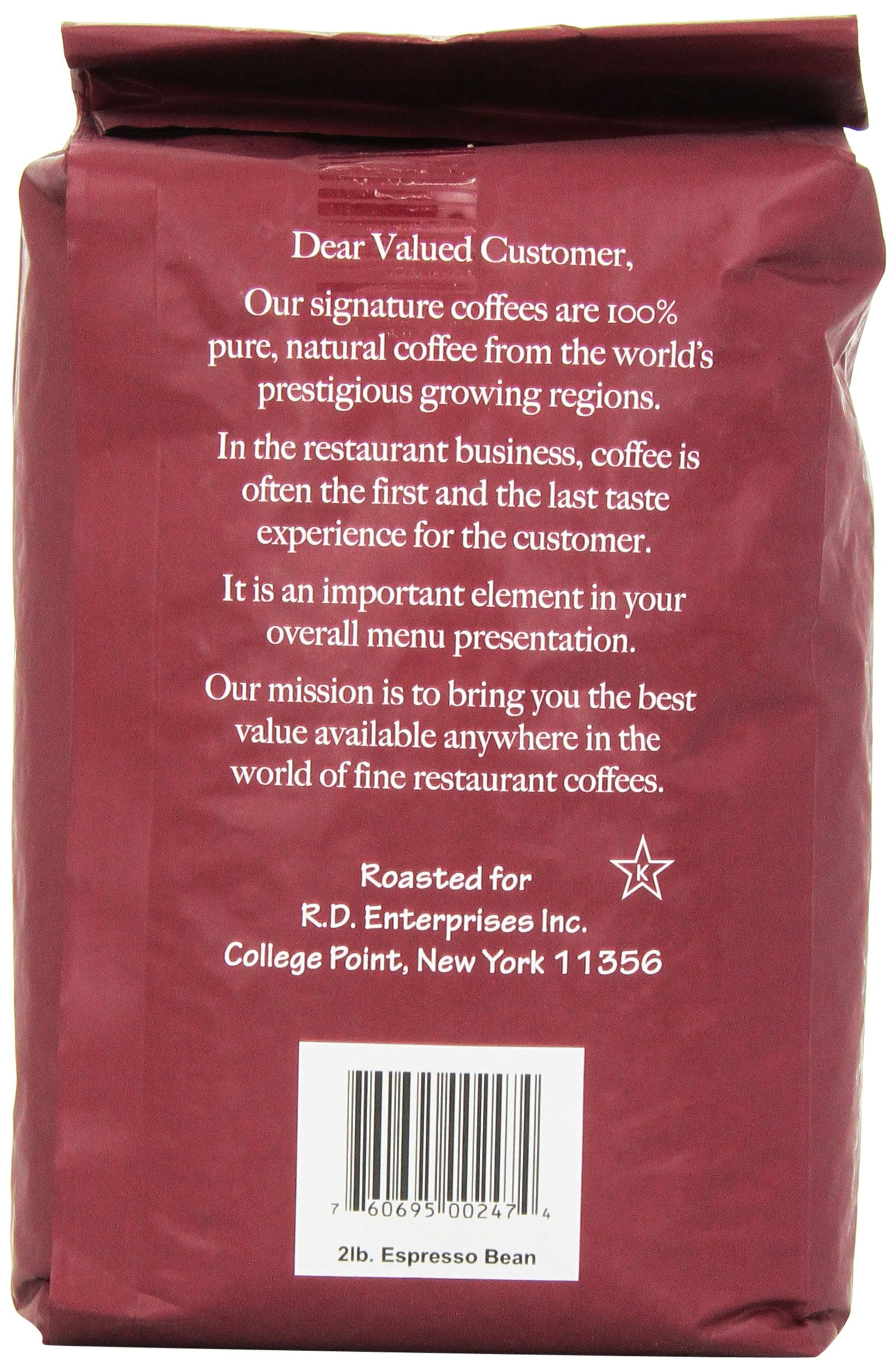 Supremo Italiano - Cafe Espresso - Whole Bean Coffee - 2 lb.