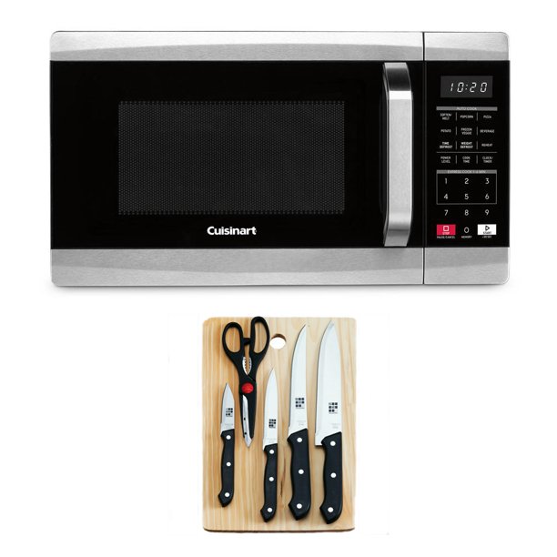 Cuisinart 700 Watt 0.7 Cubic Foot Microwave Oven (CMW-70) with Knife
