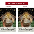 thumbnail image 5 of Shmbada Christmas Garden Flag 12x18 Vertical Double Sided Oh Holy Night Black Winter Holiday Outside Decorations Burlap Yard Flag, 5 of 7