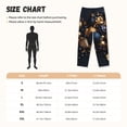 thumbnail image 3 of Balery Elegant Golden Blue Ornaments Pantalones de pijama para mujer, pijamas ultraligeros, pantalones de estar por casa-Medium, 3 of 6