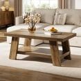 thumbnail image 3 of Tribesigns Farmhouse Coffee Table, 47.24" Rectangular Rustic Coffee Tables for Living Room for Apartment, Home, 3 of 7