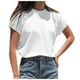 thumbnail image 3 of Top corto,Blusa informal de manga corta para mujer, cuello redondo, poliéster, largo regular, ideal para uso en casa y oficina, sopatenor, 3 of 9
