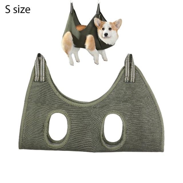 Breathable Mesh Pet Grooming Hammock for Cats & Dogs, Hanging Harness for Nail Trimming, Bathing & Ear Cleaning, Secure Suspension Sling for Small to Medium Pets