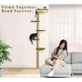 thumbnail image 4 of Floor to Ceiling Cat Tree for Kittens Wall Mounted Cat Wall Shelves with Grey Felt Pads Adjustable Wild Simulation Cat Tower Rotatable Platforms for Climb Scratch and Look, 4 of 8