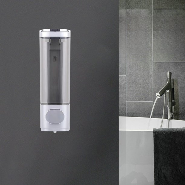 Dispensador y organizador de jabón 3 en 1 - Estantería portátil para cocina y baño, plástico, plata/blanco, 8,46x2,76x2,76 pulgadas