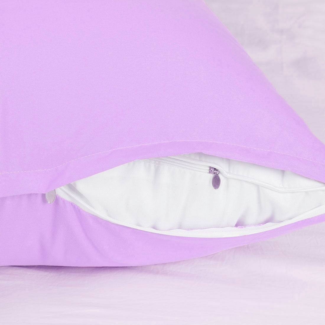 Unique Bargains Long Pillowcases Microfiber Body Pillow Covers Lilac 20"x72"
