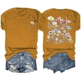 thumbnail image 2 of Camisetas de Verano de Mujer Pequeña Flor Impresa Cuello Redondo Manga Corta Superior, Verano Superior de las Mujeres, 2 of 9