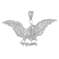 thumbnail image 1 of 14K White Gold Eagle Pendant - 30 mm, 1 of 3