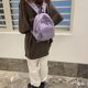 thumbnail image 5 of Qarigey Color sólido Reemplazo Cremallera Transpirable Correa doble Estilo simple Gran capacidad Forro de poliéster escolar Mochilas Púrpura, 5 of 6