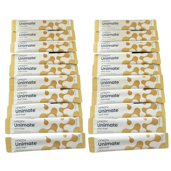 Unicity Ginger Pack : Unimate Lemon Ginger (20 sachets) | Drink Mix