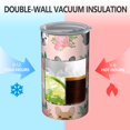 thumbnail image 2 of 20oz Coffee Tumblers Pink French Bulldog Flowers Florals Stainless Steel Vacuum Insulated Travel Tumbler Coffee Cups Mug with Lid and Straw with Cleaning Brush for Cold & Hot Drinks, 2 of 5