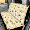 thumbnail image 2 of FUIALDOLG Honeycomb Pattern Design Rear Bench Seat Cover with Car SUV, Stretch Non-Slip Car Seat Covers(2 Pack), 2 of 7