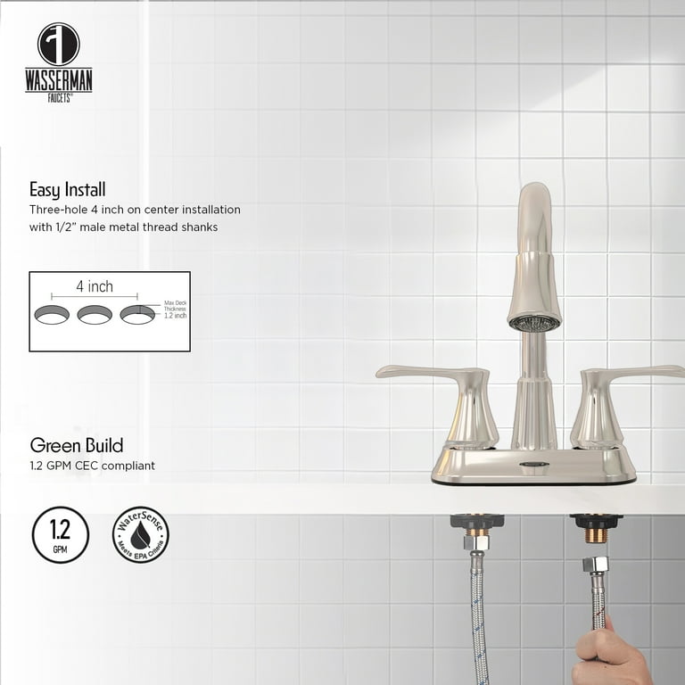 Wasserman 14167163 - Lavatory Bathroom Faucet with LED light with