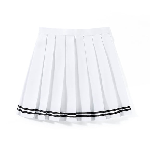 Bibifish Womens High-Waist A-Line Mini Skirts Plaid Pleated Texture High Waist Short Cut Casual Party Skirts
