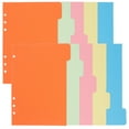 thumbnail image 5 of Dividers Binder A5 Tabs Paper Divider Planner Ring Page File Holes Pockets Office Inserts Insertable Multicolor Colored, 5 of 9