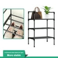 thumbnail image 4 of 3-Tier Metal & Plastic Stackable Shoe Rack Space-Saving Organizer for Closet Entryway & Dorm Easy No-Tool Assembly Multi-Layer Design for Shoes Boots & Storage, 4 of 8