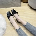 thumbnail image 6 of Miluxas Women's Casual Foldable Ballet Flats Square Toe Ballerina Flats Shoes Comfortable Slip on Shoes Black 9.5(43), 6 of 8