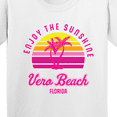 thumbnail image 4 of Inktastic Summer Enjoy the Sunshine Vero Beach Florida in Pink Youth T-Shirt, 4 of 5