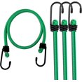 thumbnail image 1 of Woeilo 24 Inch Bungee Cord with Hooks, 4 Pack Superior Rubber Heavy Duty Straps Strong Elastic Rope for Outdoor Tent, Luggage Rack, Camping, Cargo, RV, Bike, Transporting, Storage, Green Green 24", 1 of 5