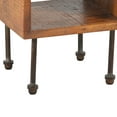 thumbnail image 2 of Table de Chevet en Bois à Compartiment Ouvert avec Support Tubulaire en Métal, Marron, 2 of 6