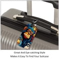thumbnail image 3 of Square 2Pack PU Leather Monkey Cruise Luggage Tag with Privacy Cover and Name ID Tag for Travel Handbags Backpacks Luggage Tags, 3 of 6