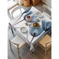 thumbnail image 6 of Navy Blue Tulip Table Cloth, Watercolor Farmhouse Floral Botanical Waterproof Tablecloth for Square Tables, Reusable Washable Fabric Table Cover for Restaurant Kitchen Dining Tables 60"x60", 6 of 6