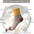 thumbnail image 4 of YooGuoGuo Pack of 5 Womens Wool Socks Winter Warm Thick Knit Soft Vintage Casual Crew Boot Socks Gifts, 4 of 6