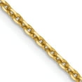 thumbnail image 2 of Primal Gold 14 Karat Yellow Gold 1.65mm Solid Diamond-cut Cable Chain, 2 of 7