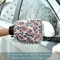 thumbnail image 6 of Qxltty Mauve Vintage Rose Car Wash Mitt 2pcs Scratch Free Lint-Free Antistatic Microfiber 8.07×11.8in, 6 of 8