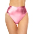 thumbnail image 2 of Pantalones cortos metálicos de cintura alta para mujer - Pantalones cortos para bailar en raves - Ropa de club - Lencería sexy - Ropa de dormir, 2 of 6