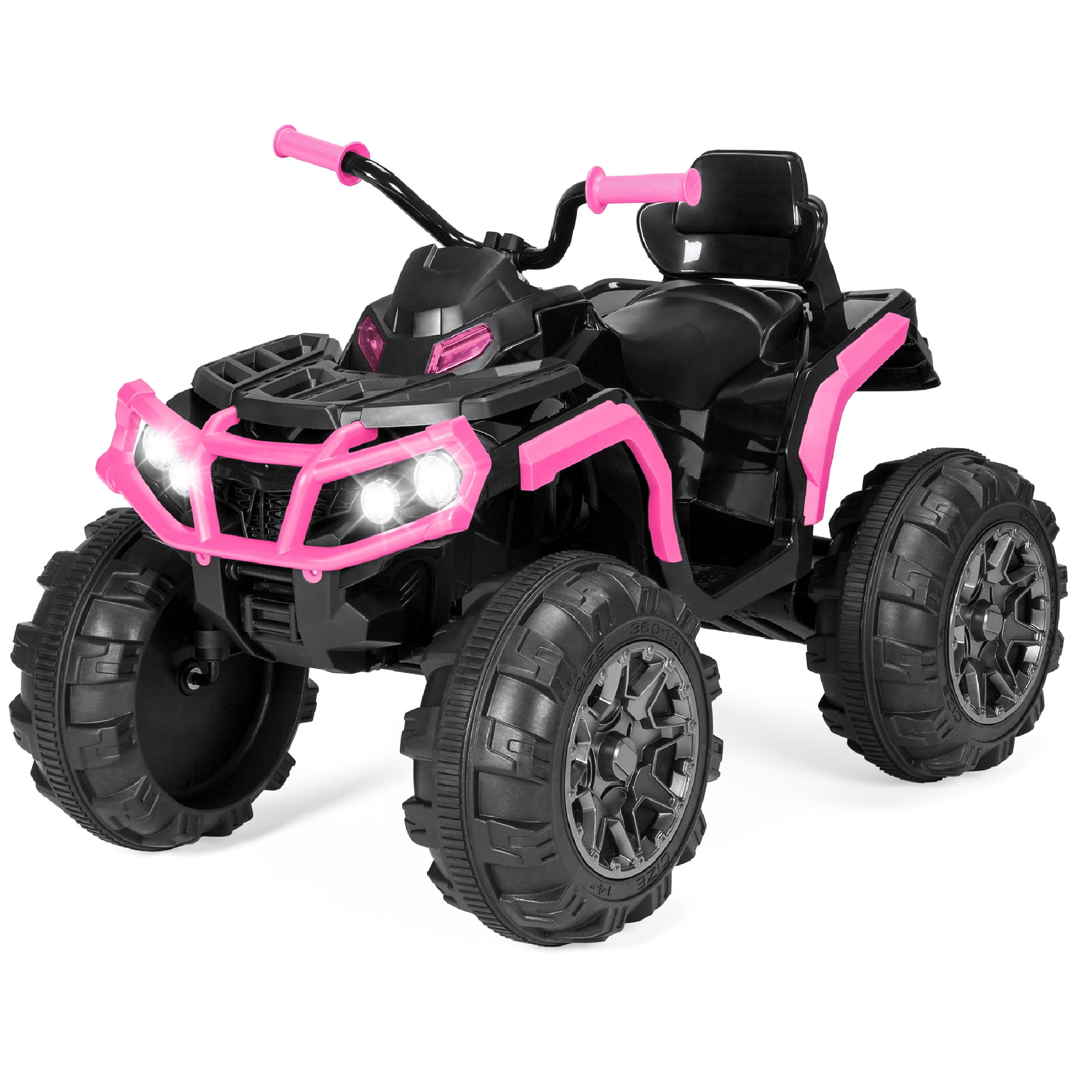 PINK 12V Kids Ride On ATV Car Quad 4 Wheels Suspension Toy W/ Led Lights Sounds 