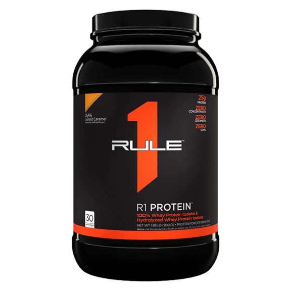 RULE 1 Protein 30 serv Lightly Salted Caramel Whey Isolate Hydrolysate 1.98lb