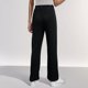 thumbnail image 2 of Gibobby Pantalones mujer frío Pantalones elásticos de color sólido de cintura alta Pantalones de trapeador sueltos casuales(Negro,XG), 2 of 5