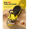 thumbnail image 4 of FanttikRide N10 Classic Electric Wiggle Car with Pedal, Type-C Rechargeable Battery, One-Click Detachable Mop, GlideWiz, Anti-Rollover, Flashing Wheels, Bluetooth, for Ages 3 and Up, 150 Lbs, Yellow, 4 of 10