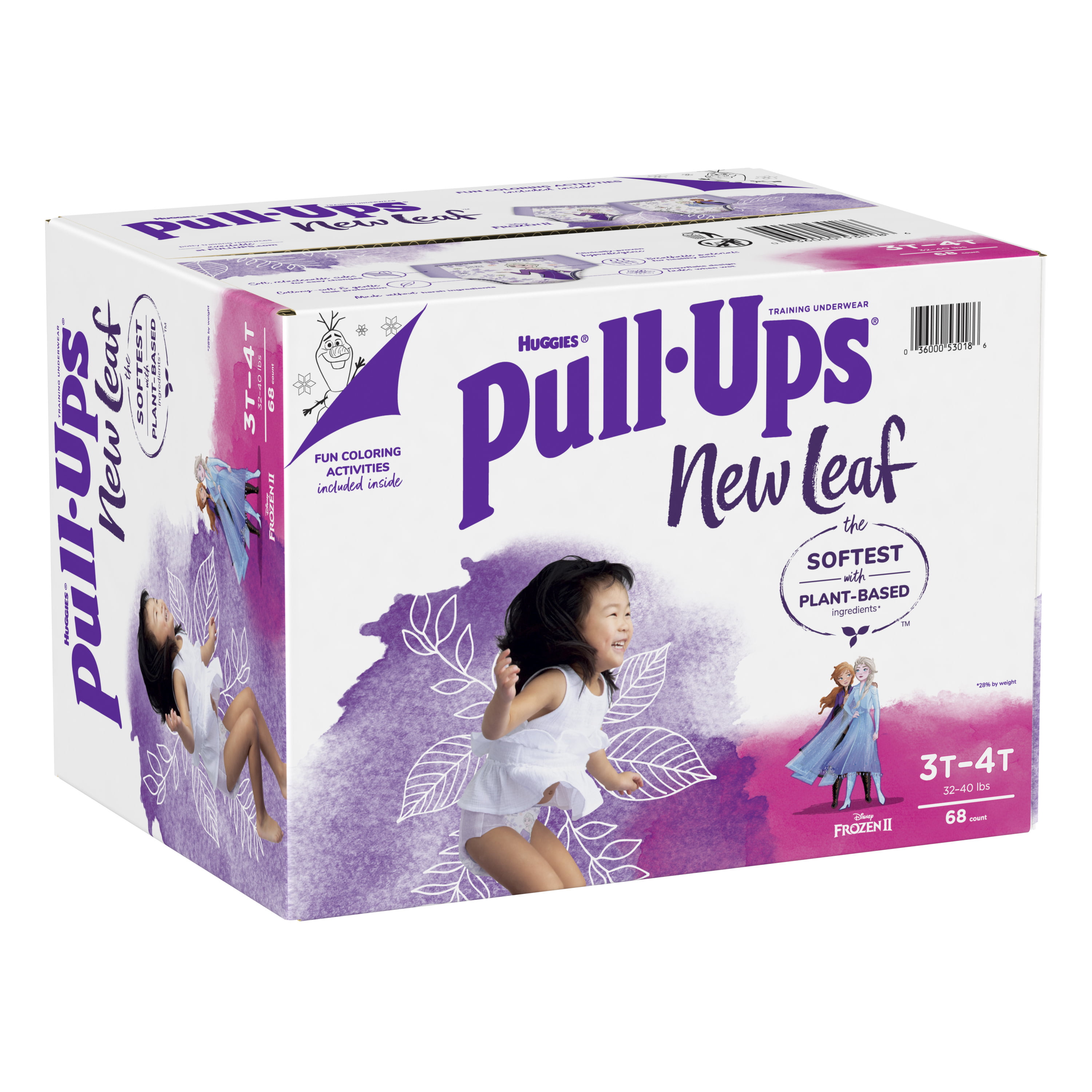 Pull-Ups New Leaf Girls' Disney Frozen Potty Training Pants, 3T-4T ( lbs),  68 Ct 3T-4T 