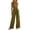 Army Green, variant on Women Wide Leg Jumpers Casual Beach Vacation Solid High Waist Rompers Spring Fall Full Length Loose Flowy Jumper Khaki S