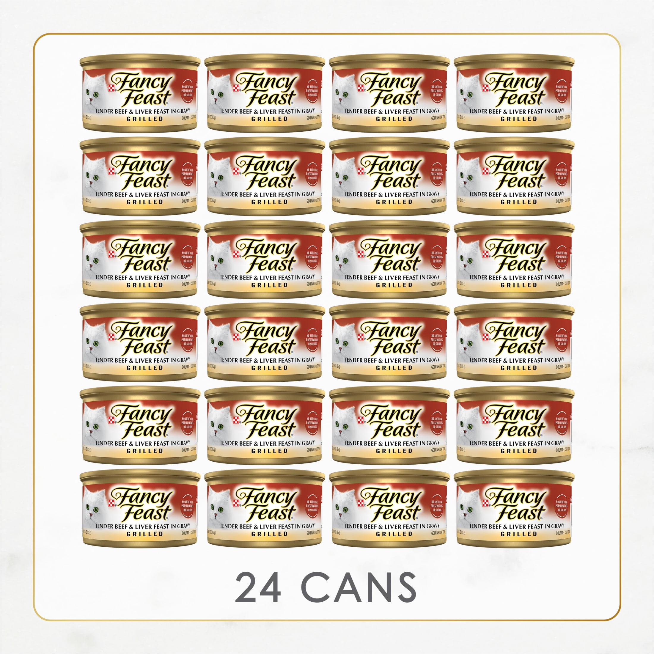 Purina Fancy Feast Grilled Kitten Food, Wet Cat Food, Beef & Liver in Gravy, 3 oz Can