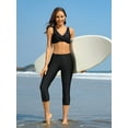 thumbnail image 4 of Sociala Women's High Waisted Swim Bottoms Capris Legging Sport Swimming Pants UPF 50+, 4 of 9