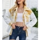 thumbnail image 4 of Chaqueta amarilla de un solo pecho con bolsillos, talla S, abrigo de solapa de manga larga para mujer, otoño/invierno, 4 of 6