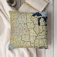 thumbnail image 3 of YINGXI Throw Pillow Cushion Cover, Cities Travel Destinations Road Route, Decorative Square Accent Pillow Case,Yellow Red 20x20in, 3 of 5
